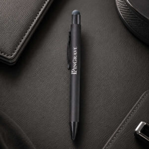 Personalised Gunmetal Stylus Pen – Custom Engraved Touchscreen Pen