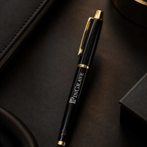 Premium Black & Gold Pen – Custom Laser Engraved